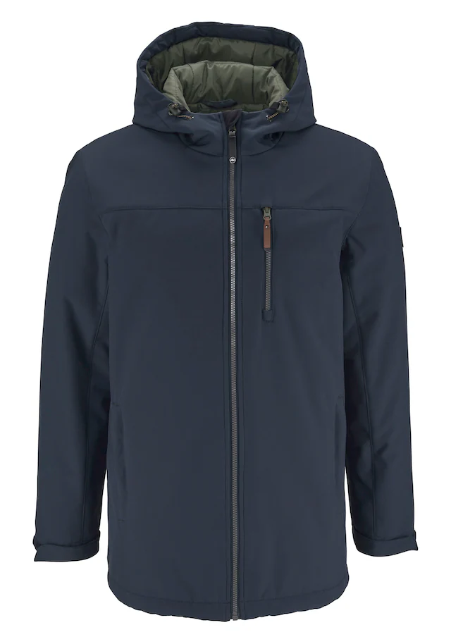 Polarino Winterjacke mit Kapuze atmungsaktiv, wasserabweisend, winddicht