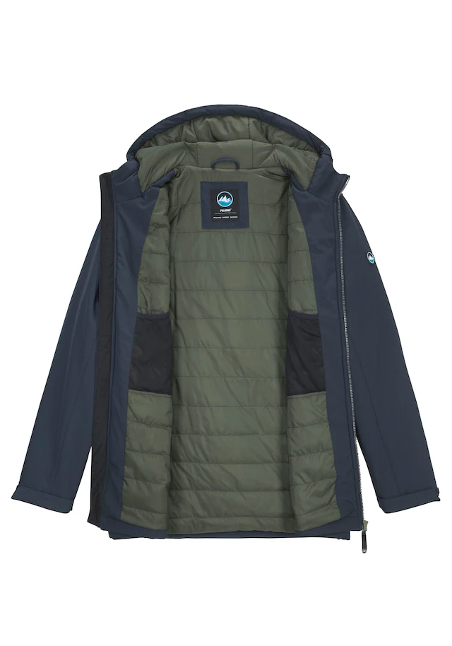 Polarino Winterjacke mit Kapuze atmungsaktiv, wasserabweisend, winddicht
