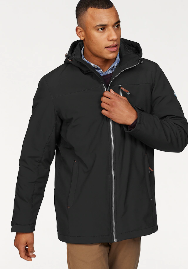 Polarino Winterjacke mit Kapuze atmungsaktiv, wasserabweisend, winddicht