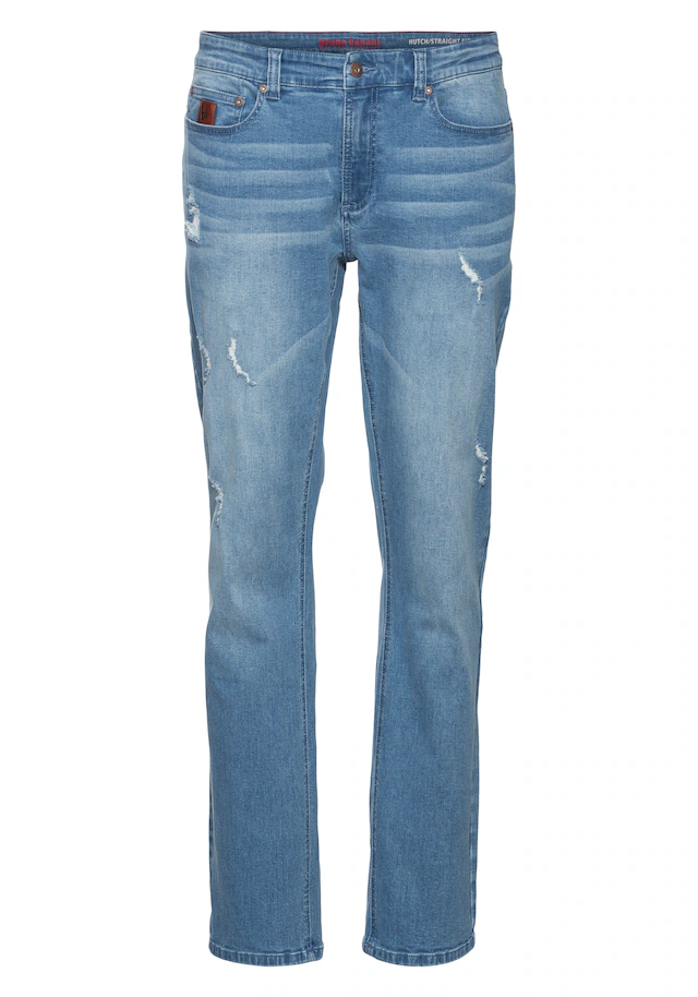 Bruno Banani Straight-Jeans »Hutch« gerade geschnittenes Bein, niedrige Leibhöhe, reguläre Passform