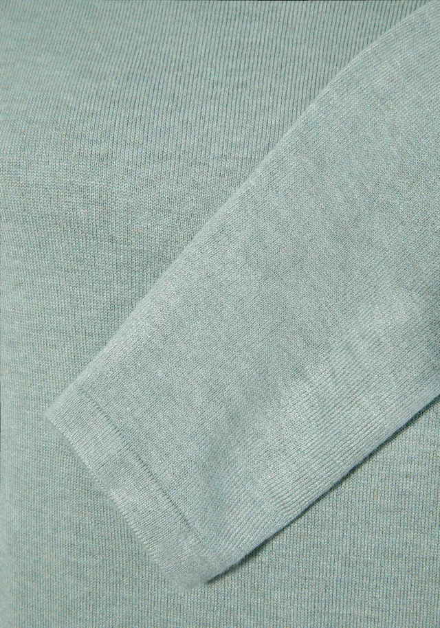 Laura Scott Longpullover Feinstrick mit U-Boot Ausschnitt und seitlichem Schlitz