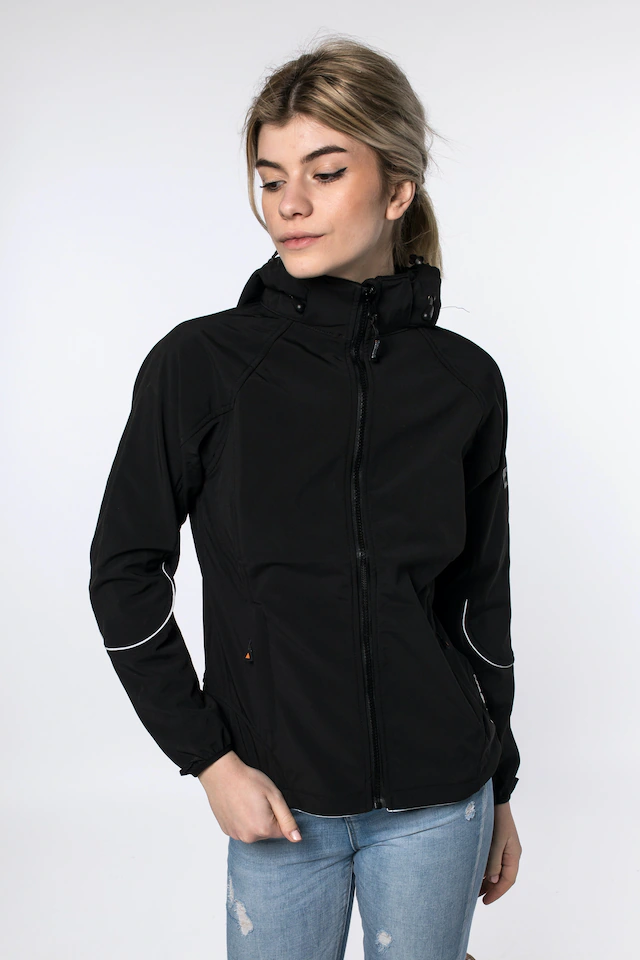 DEPROC Active Softshelljacke »NIGEL PEAK Women« mit Kapuze auch in Großen Größen erhältlich