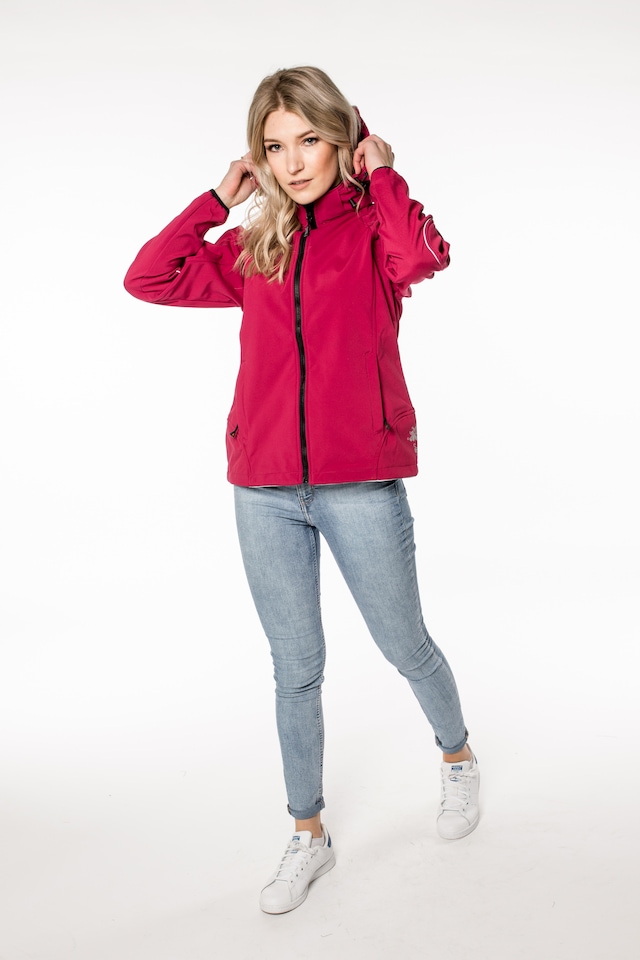 DEPROC Active Softshelljacke »NIGEL PEAK Women« mit Kapuze auch in Großen Größen erhältlich