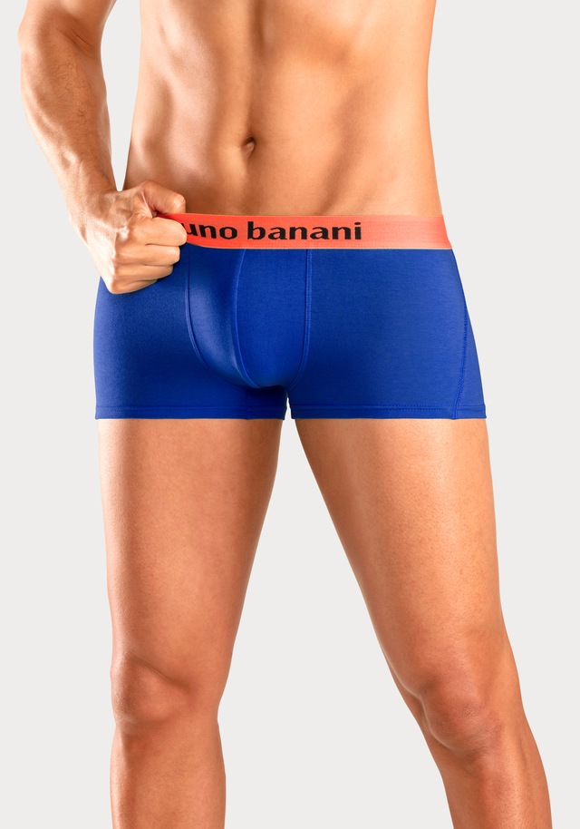 Bruno Banani Hipster Packung, 4 Stk. knapp sitzende Boxershorts mit Logo Webbund aus Baumwollmischung