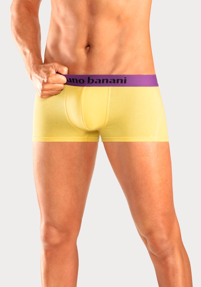 Bruno Banani Hipster Packung, 4 Stk. knapp sitzende Boxershorts mit Logo Webbund aus Baumwollmischung