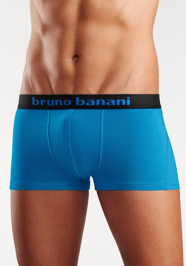 Bruno Banani Hipster Packung, 4 Stk. knapp sitzende Boxershorts mit Logo Webbund aus Baumwollmischung