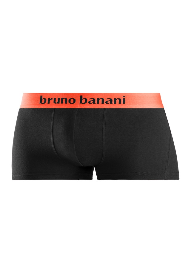 Bruno Banani Hipster Packung, 4 Stk. knapp sitzende Boxershorts mit Logo Webbund aus Baumwollmischung