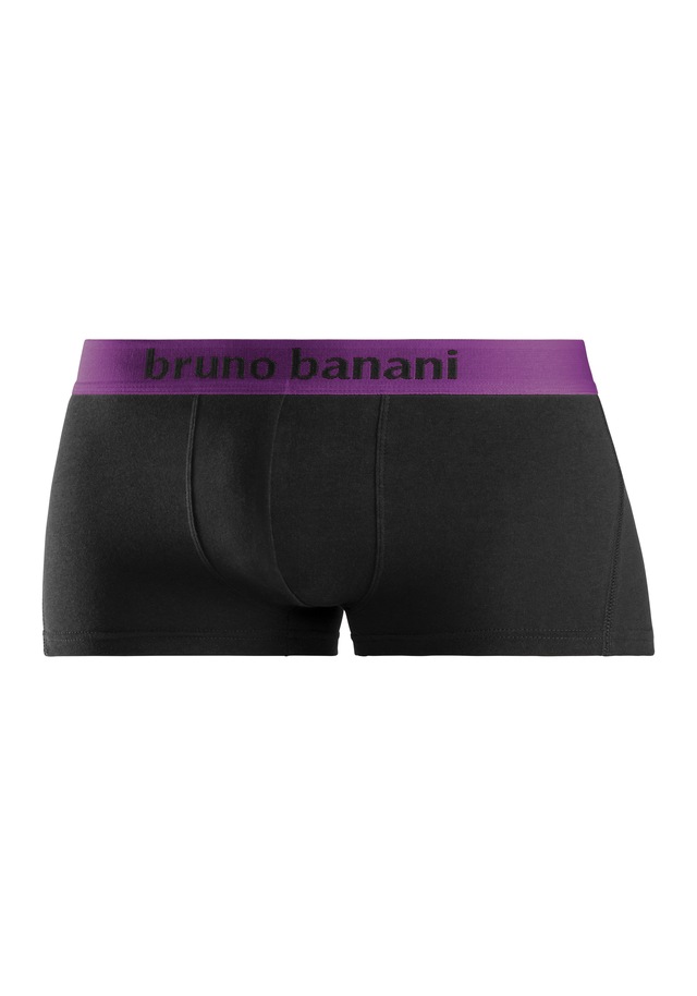 Bruno Banani Hipster Packung, 4 Stk. knapp sitzende Boxershorts mit Logo Webbund aus Baumwollmischung