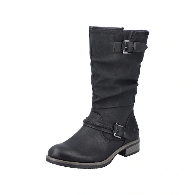 Rieker Stiefel Winterboots, ,Blockabsatz mit gerafftem slouchy-Schaft, schmale Form