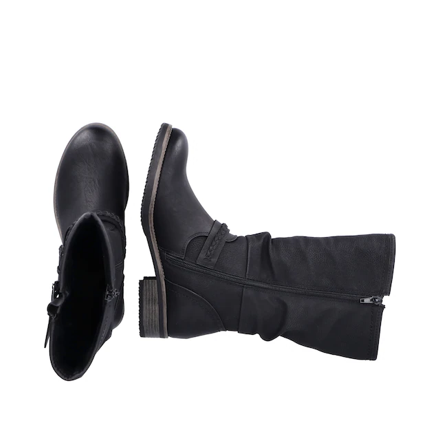 Rieker Stiefel Winterboots, ,Blockabsatz mit gerafftem slouchy-Schaft, schmale Form