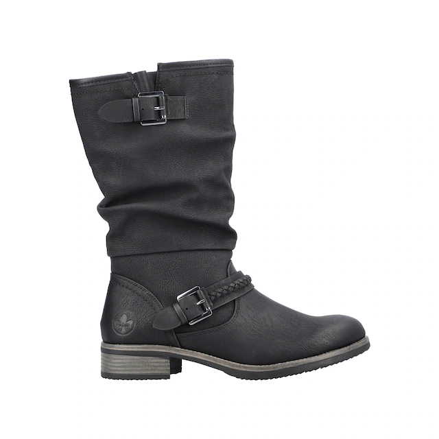 Rieker Stiefel Winterboots, ,Blockabsatz mit gerafftem slouchy-Schaft, schmale Form