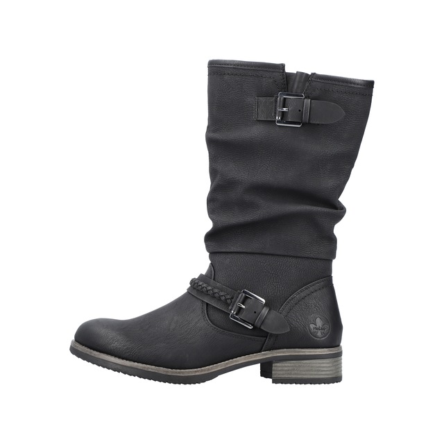 Rieker Stiefel Winterboots, ,Blockabsatz mit gerafftem slouchy-Schaft, schmale Form