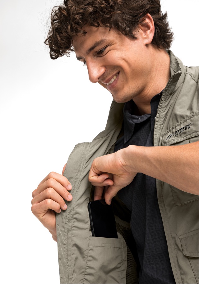 Maier Sports Funktionsweste »Valdemar« Herren Weste mit mehreren Taschen, atmungsaktive Outdoorweste, Reg Fit