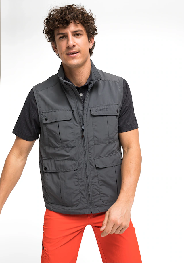Maier Sports Funktionsweste »Valdemar« Herren Weste mit mehreren Taschen, atmungsaktive Outdoorweste, Reg Fit