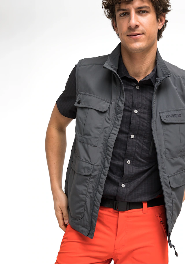 Maier Sports Funktionsweste »Valdemar« Herren Weste mit mehreren Taschen, atmungsaktive Outdoorweste, Reg Fit