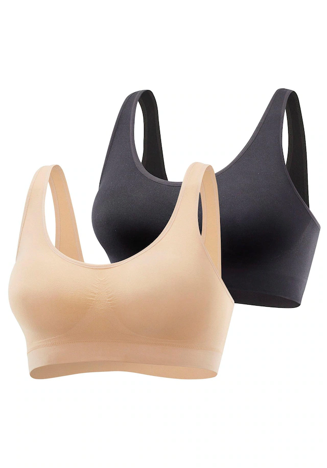 petite fleur by Lascana Bralette-BH », BH ohne Bügel, Soft-BH, bügelloser BH« Packung, SEAMLESS, große Größen, bequemer BH, Komfort-BH