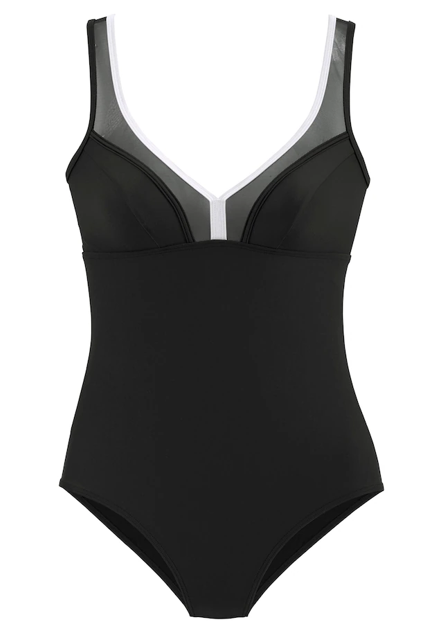 LASCANA Badeanzug mit Mesh-Einsatz und Shaping-Effekt