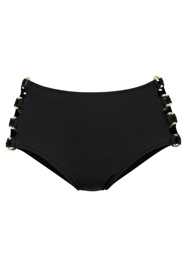 LASCANA Highwaist-Bikini-Hose »Italy« Goldfarbene Zierringe