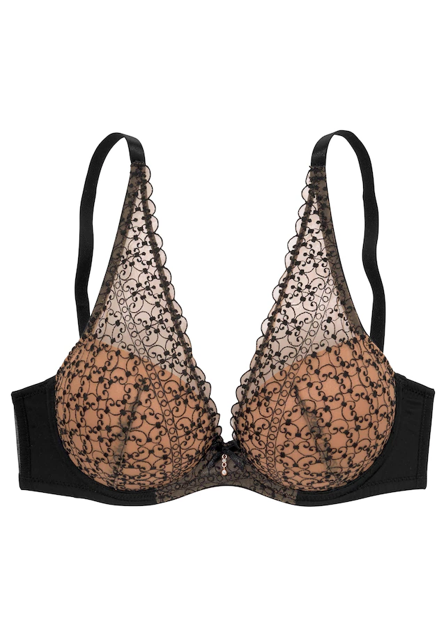 Nuance by Lascana Schalen-BH schöne Stickereispitze in modischer Optik, Dessous