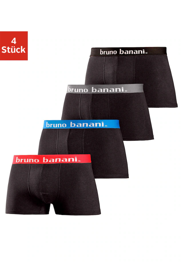 Bruno Banani Boxer »Boxershorts für Herren« Packung, 4 Stk. mit Kontrast-Webbund