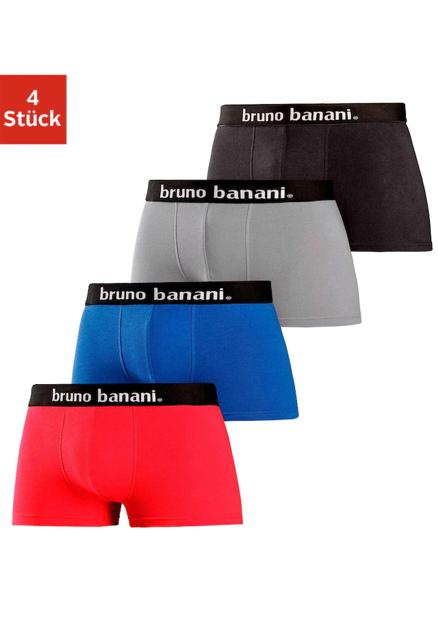 Bruno Banani Boxer »Boxershorts für Herren« Packung, 4 Stk. mit Kontrast-Webbund
