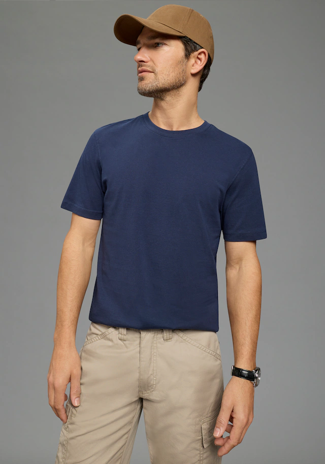 Man's World Rundhalsshirt 5er-Pack, Kurzarm, Regular Fit, unifarben, Rundhals, aus Baumwolle