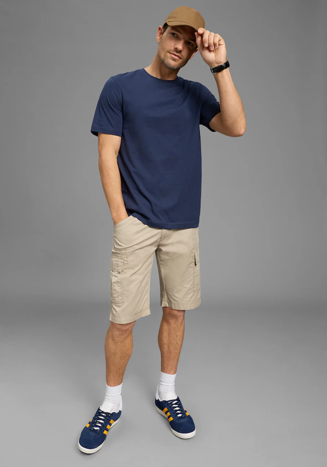 Man's World Rundhalsshirt 5er-Pack, Kurzarm, Regular Fit, unifarben, Rundhals, aus Baumwolle