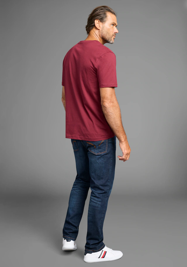 Man's World Rundhalsshirt 5er-Pack, Kurzarm, Regular Fit, unifarben, Rundhals, aus Baumwolle