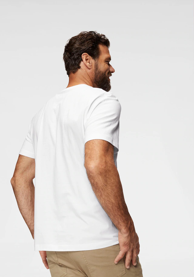 Man's World Rundhalsshirt 5er-Pack, Kurzarm, Regular Fit, unifarben, Rundhals, aus Baumwolle