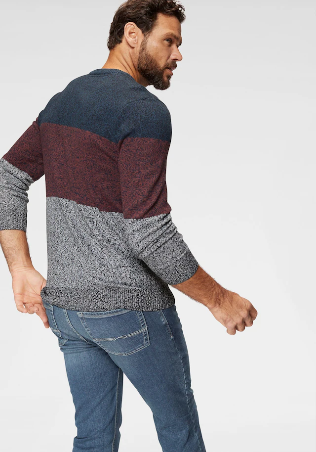 Man's World Rundhalspullover »Bis Größe 5 XL, in vielen Farben! Preis- Leistungsbestseller« mehrfarbig, bequeme Paßform