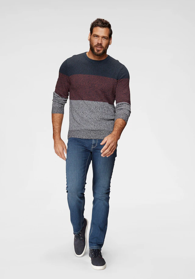 Man's World Rundhalspullover »Bis Größe 5 XL, in vielen Farben! Preis- Leistungsbestseller« mehrfarbig, bequeme Paßform