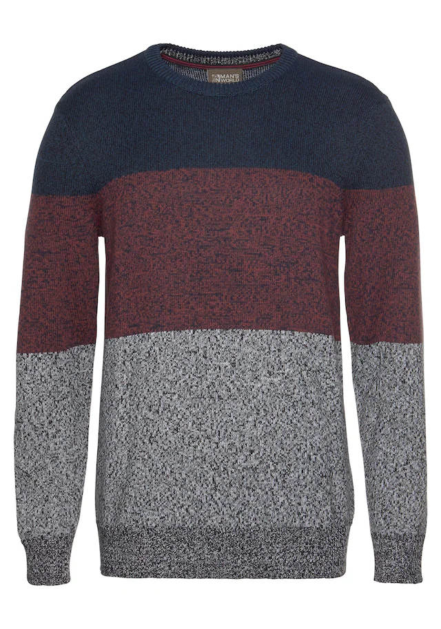 Man's World Rundhalspullover »Bis Größe 5 XL, in vielen Farben! Preis- Leistungsbestseller« mehrfarbig, bequeme Paßform