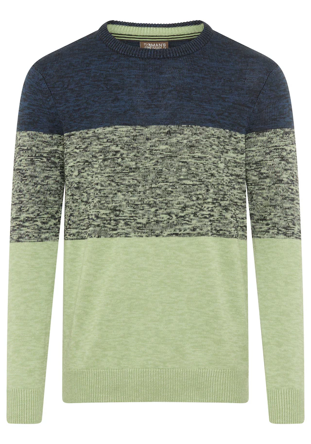 Man's World Rundhalspullover »Bis Größe 5 XL, in vielen Farben! Preis- Leistungsbestseller« mehrfarbig, bequeme Paßform