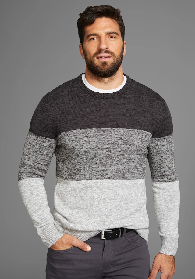 Man's World Rundhalspullover »Bis Größe 5 XL, in vielen Farben! Preis- Leistungsbestseller« mehrfarbig, bequeme Paßform