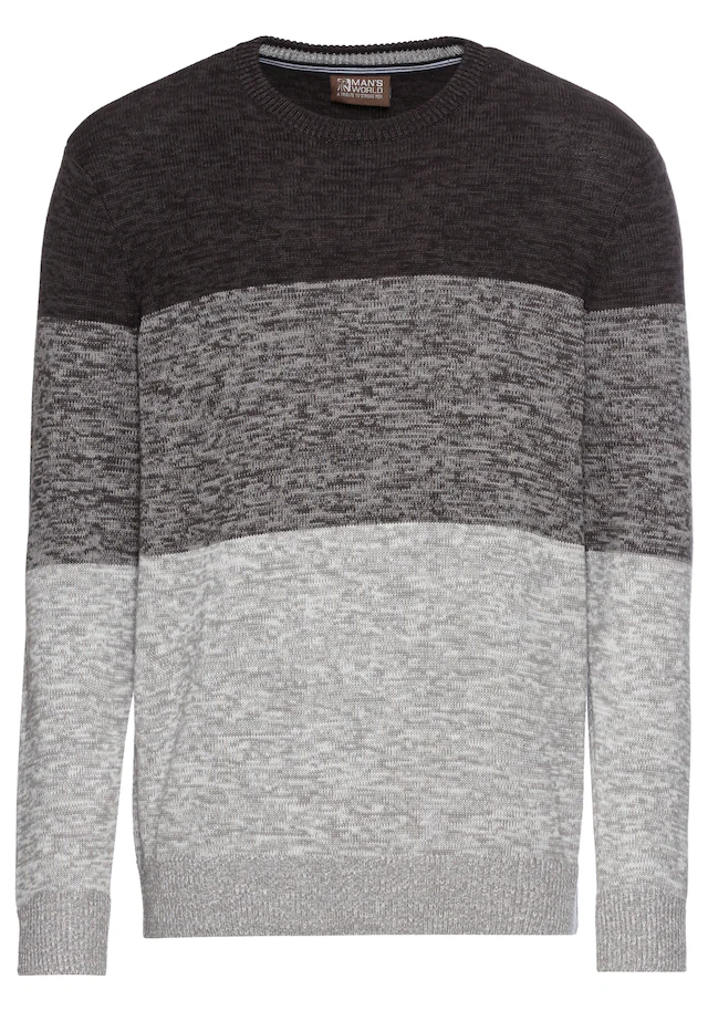 Man's World Rundhalspullover »Bis Größe 5 XL, in vielen Farben! Preis- Leistungsbestseller« mehrfarbig, bequeme Paßform