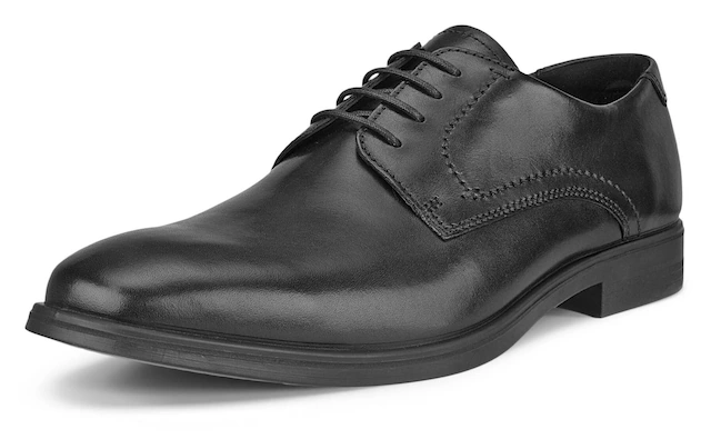 Ecco Schnürschuh »MELBOURNE« mit seitlichen Nähten, Freizeitschuh, Halbschuh, Schnürschuh
