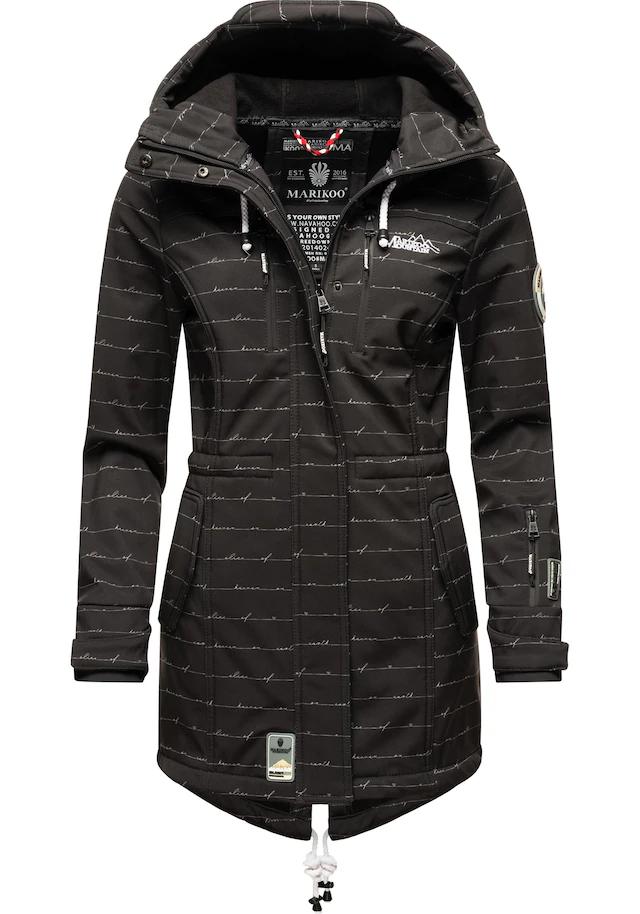 Marikoo Funktionsmantel »Zimtzicke« Softshell Parka mit Kapuze