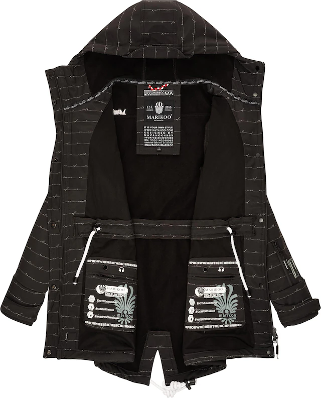 Marikoo Funktionsmantel »Zimtzicke« Softshell Parka mit Kapuze