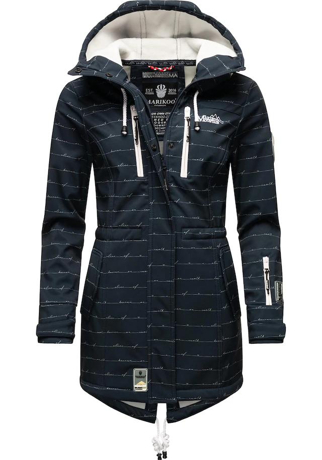 Marikoo Funktionsmantel »Zimtzicke« Softshell Parka mit Kapuze