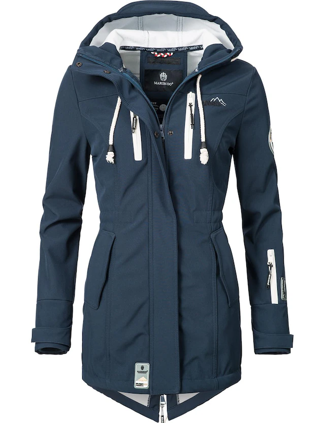 Marikoo Funktionsmantel »Zimtzicke« Softshell Parka mit Kapuze
