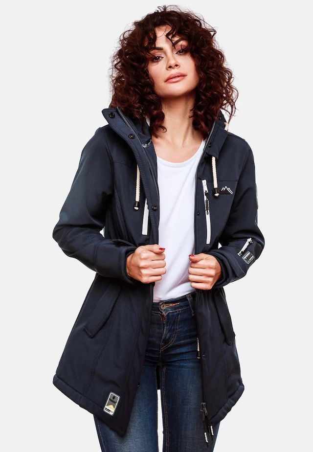 Marikoo Funktionsmantel »Zimtzicke« Softshell Parka mit Kapuze