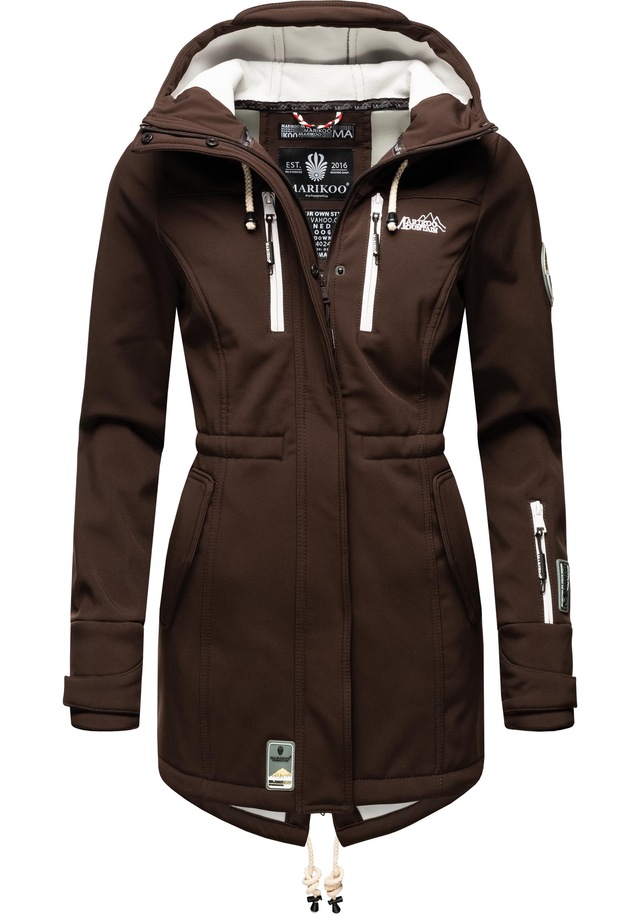 Marikoo Funktionsmantel »Zimtzicke« Softshell Parka mit Kapuze