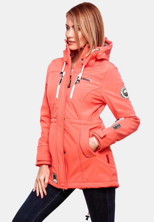 Marikoo Funktionsmantel »Zimtzicke« Softshell Parka mit Kapuze