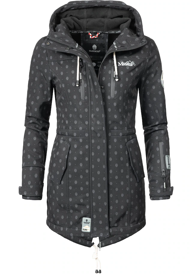 Marikoo Funktionsmantel »Zimtzicke« Softshell Parka mit Kapuze