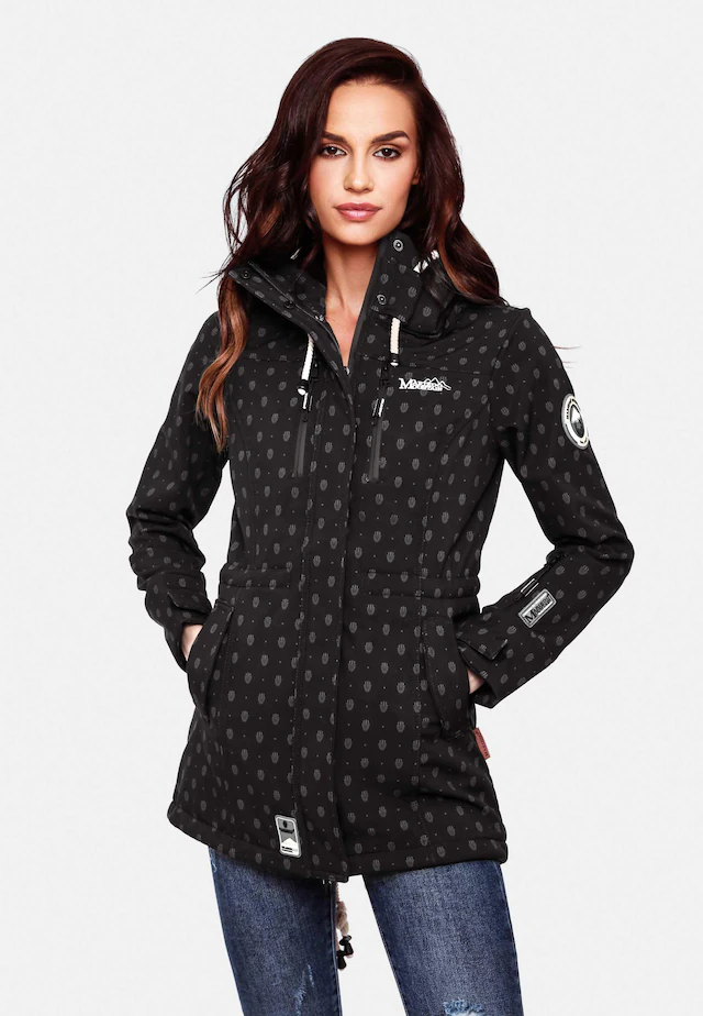 Marikoo Funktionsmantel »Zimtzicke« Softshell Parka mit Kapuze