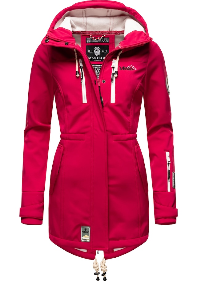 Marikoo Funktionsmantel »Zimtzicke« Softshell Parka mit Kapuze