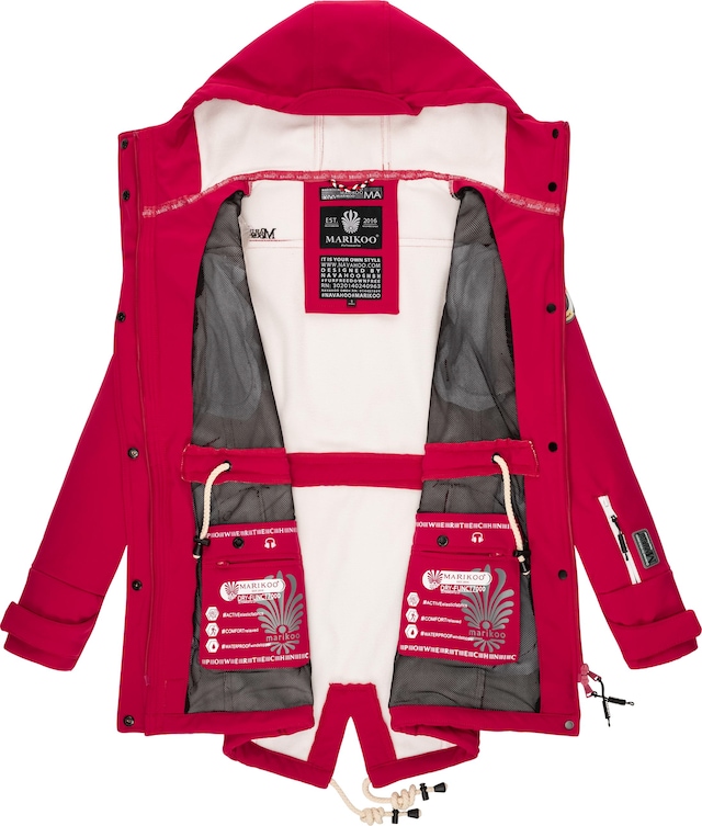 Marikoo Funktionsmantel »Zimtzicke« Softshell Parka mit Kapuze