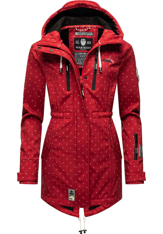 Marikoo Funktionsmantel »Zimtzicke« Softshell Parka mit Kapuze