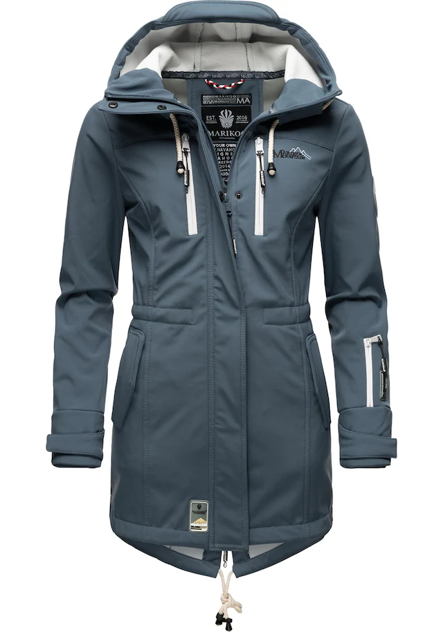 Marikoo Funktionsmantel »Zimtzicke« Softshell Parka mit Kapuze