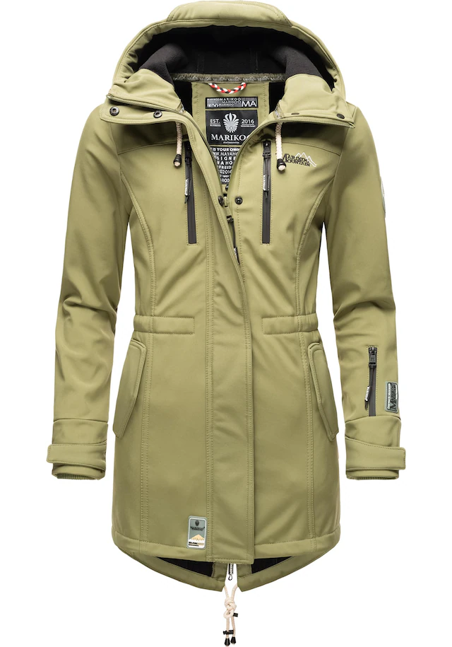 Marikoo Funktionsmantel »Zimtzicke« Softshell Parka mit Kapuze